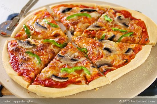 Пицца с грибами и сладким перцем рецепт