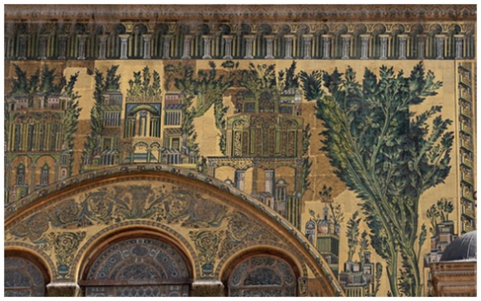 Мозаичное панно над главным входом в Большую мечеть Омейядов
